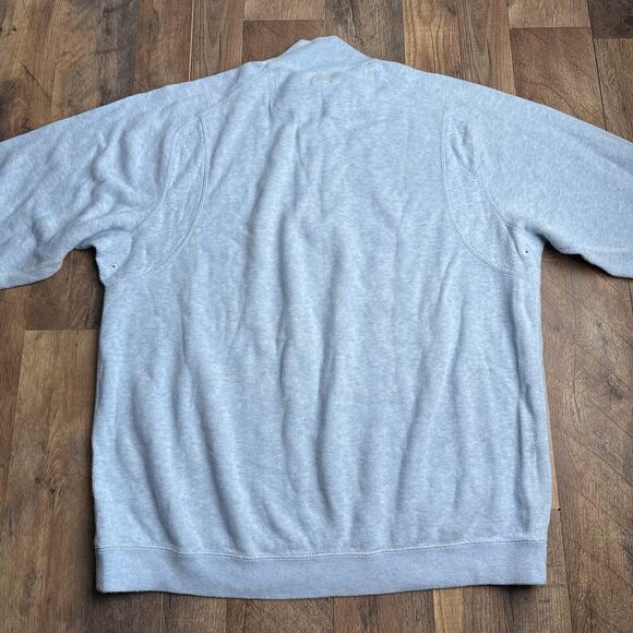 Tommy Bahama Sweater Men's Large Blue Quarter Zip Beach Skater Knit 6661 - Picture 2 of 11